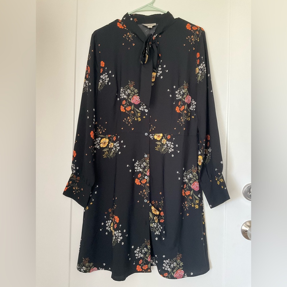 Loft Floral Long sleeve dress